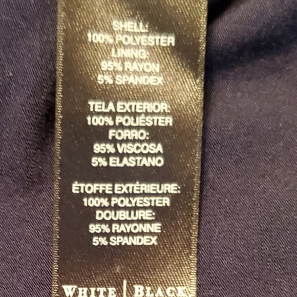 White House Black Market Blue Kimono Sleeve Chiffon Overlay Tunic Blouse Size S - Picture 4 of 6